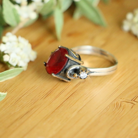 925 Sterling Silver Sapphire/Ruby  Reverse - Picture 8 of 8